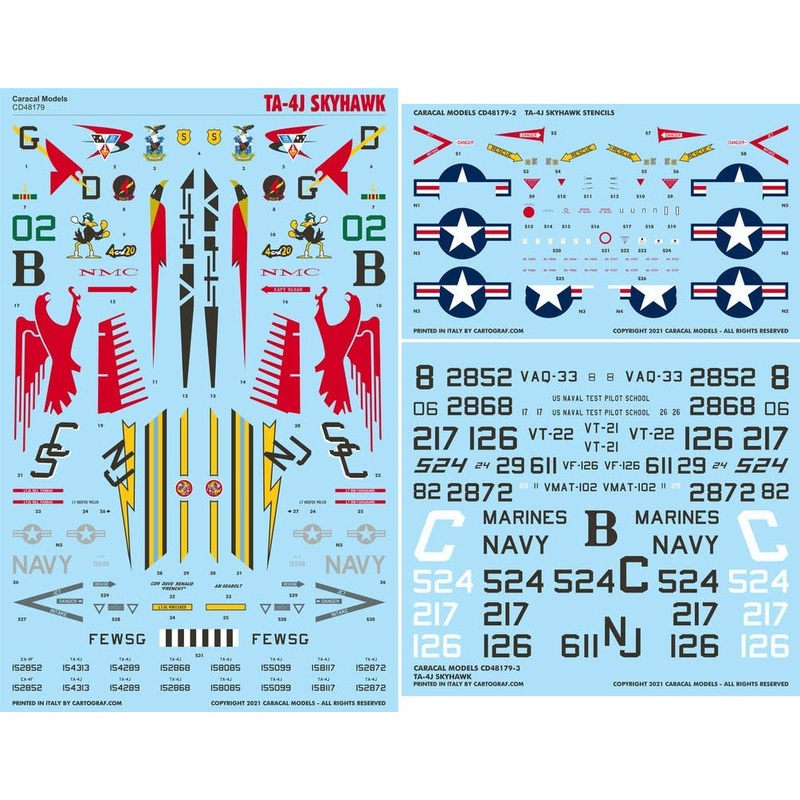 1/48 US Navy TA-4J Skyhawk Decal Part 2