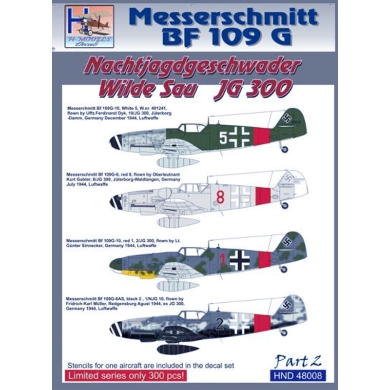 1/48 Bf 109G NJGschw Wilde Sau JG300, Pt.2