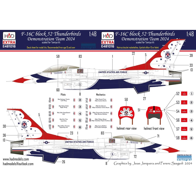 1/48 F-16C Block 52 Thunderbirds Demonstration Team 2024