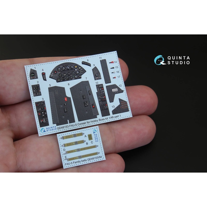 1/48 F4U-5 Corsair Interior 3D Decal (for Hobby Boss kit)