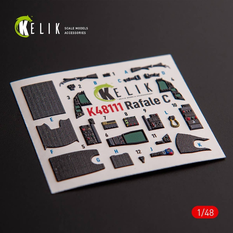 1/48 Rafale C - interior 3D decals for Academy/Revell kit