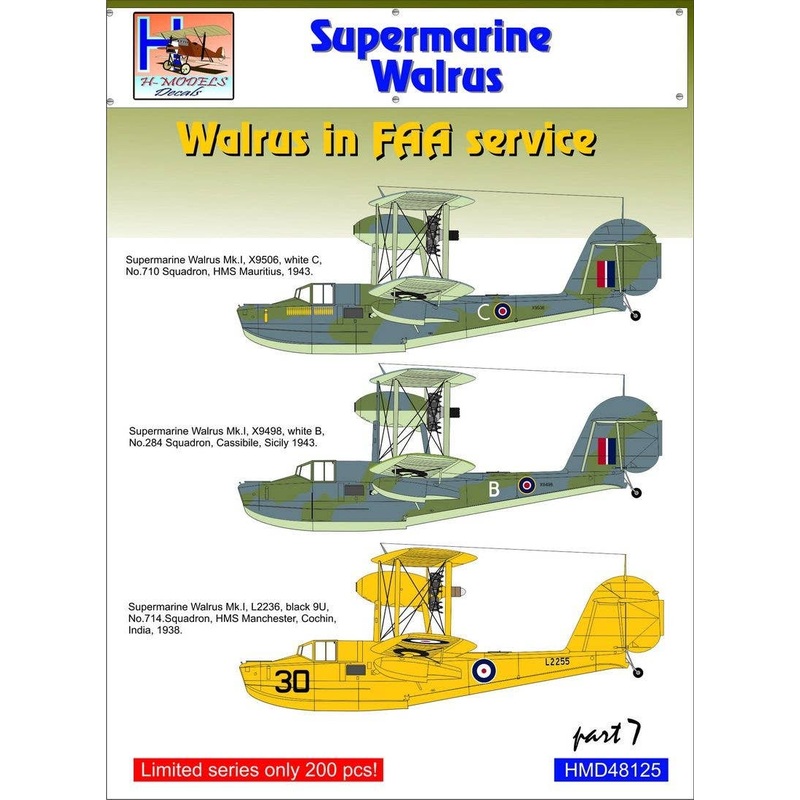 1/48 Supermarine Walrus Mk.I Part 7 in FAA Service