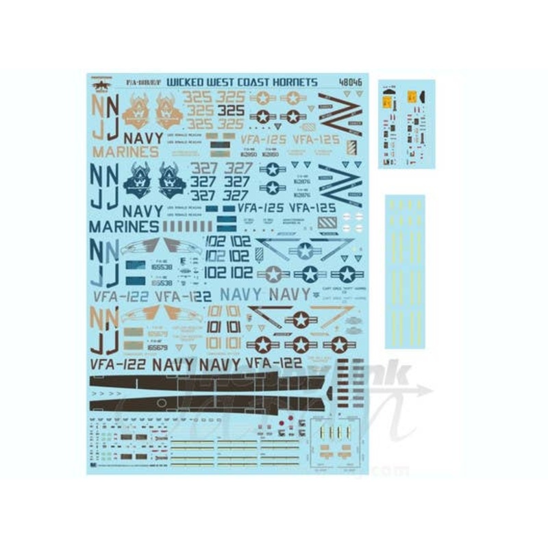 1/48 VFA-122/125 F/A-18B/E/F Wicked West Coast Hornets Decals