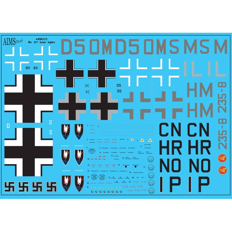 Do217J-2/N-1/N-2 Heavy Fighter Decal (for ICM)