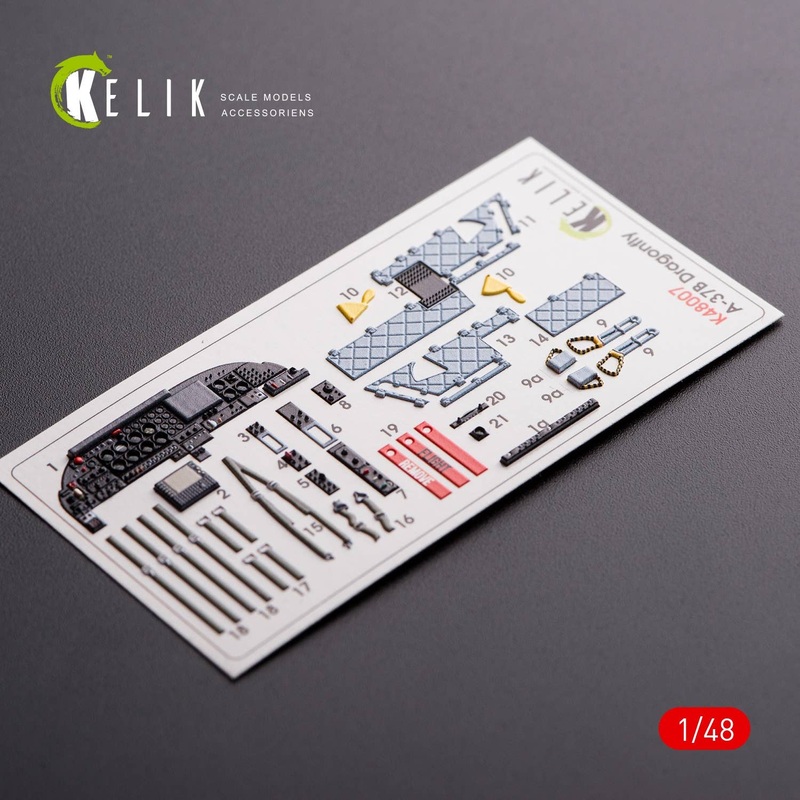 1/48 A-37B Dragon Fly interior 3D decals for Trumpeter kit