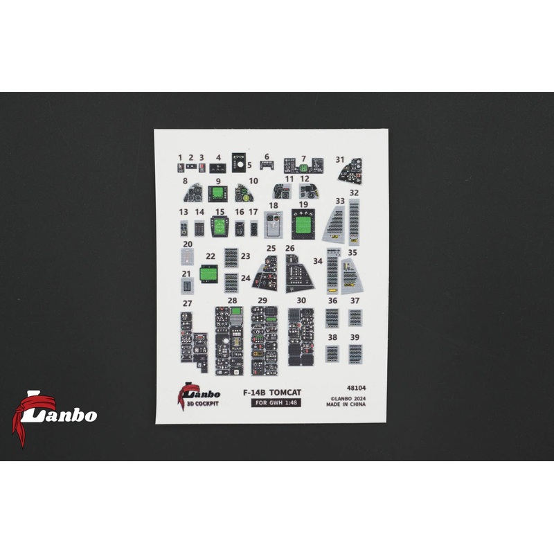 1/48 F-14B 3D interior decal