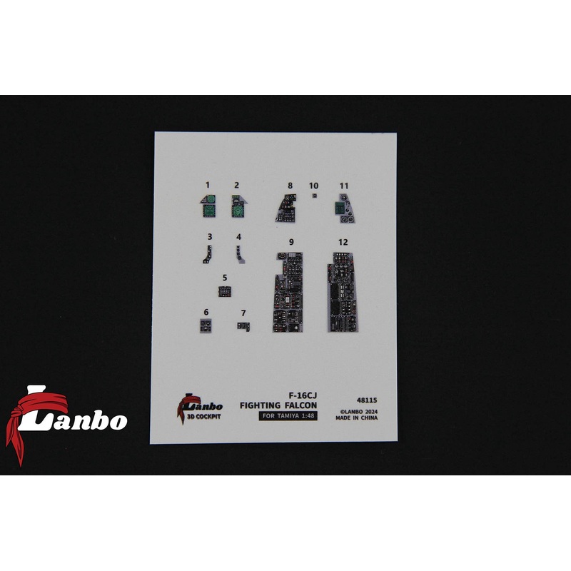 1/48 F-16CJ Fighting Falcon 3D interior decal