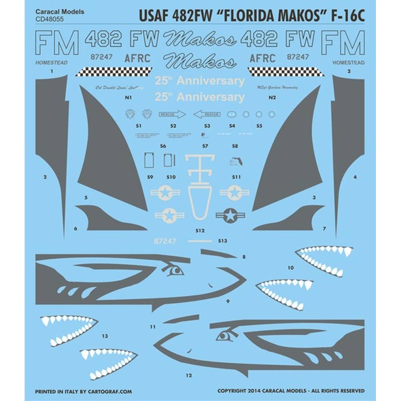 1/48 Florida 482FW Makos F-16C