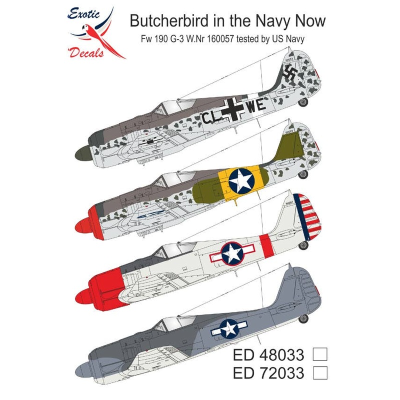 1/48 Butcherbird in the Navy Now - Fw 190 G-3 W.Nr 160057 tested by US Navy
