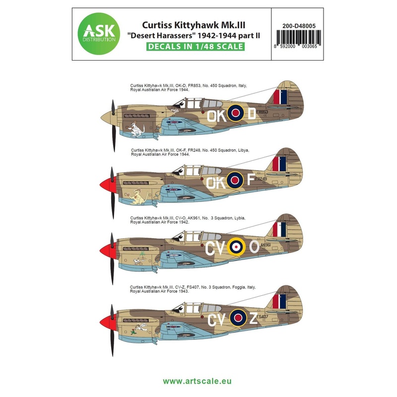 1/48 Curtiss Kittyhawk Mk.III "Desert Harassers" North Africa / Italy 1942-1944 part II