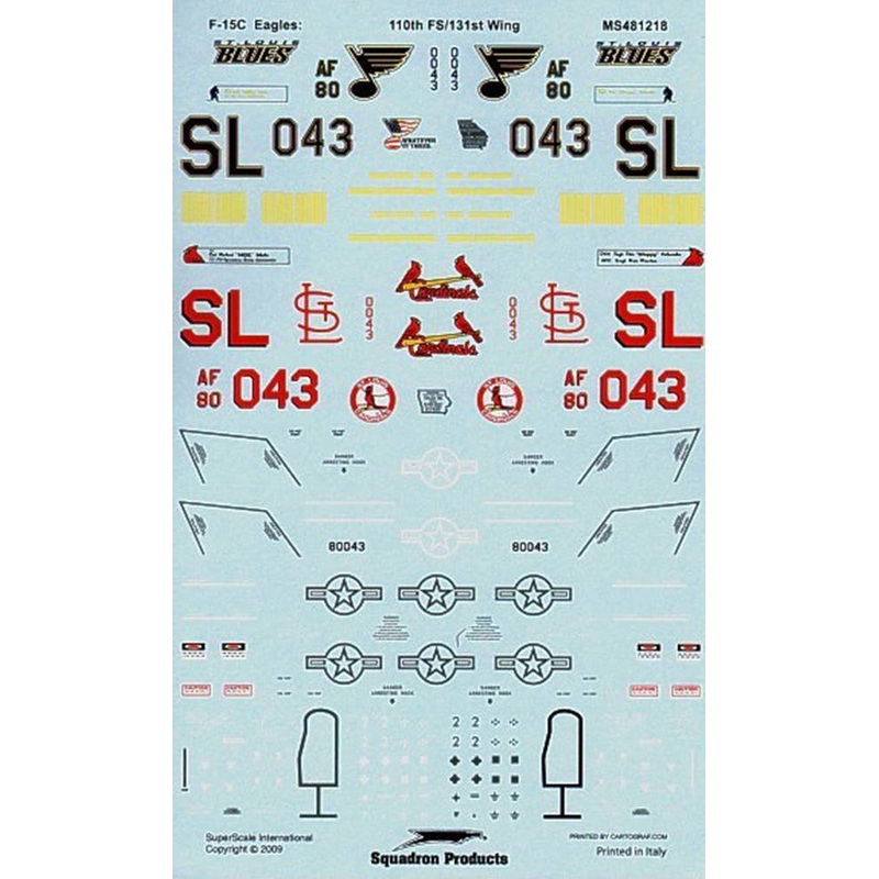 1/48 F-15C Eagles Commemorative Missouri ANG- Cardinals World Series and Blues 110th FS