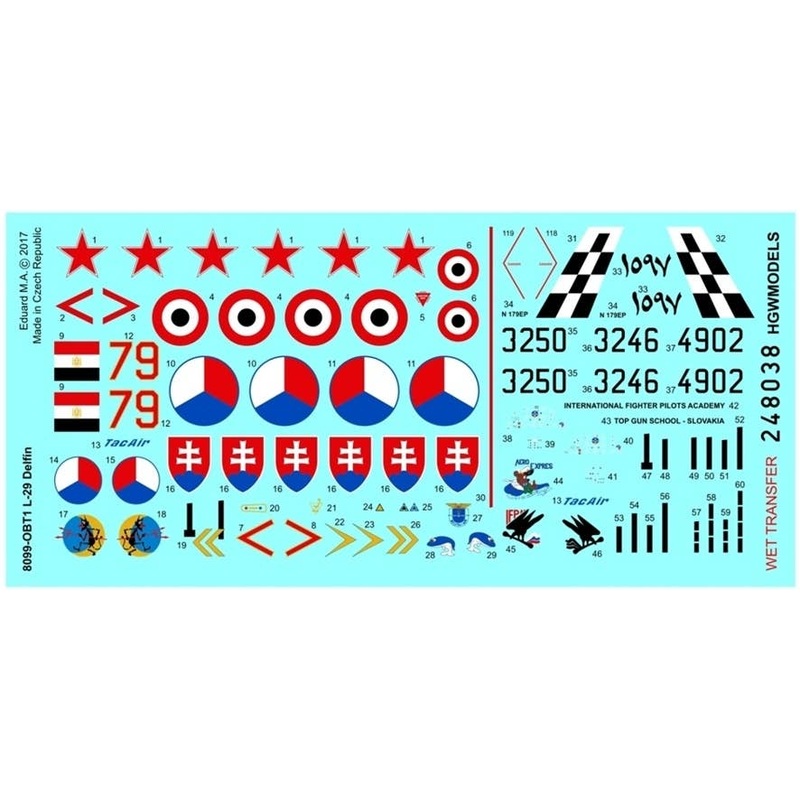 1/48 L-29 Delfin Markings (for AMK/Eduard)