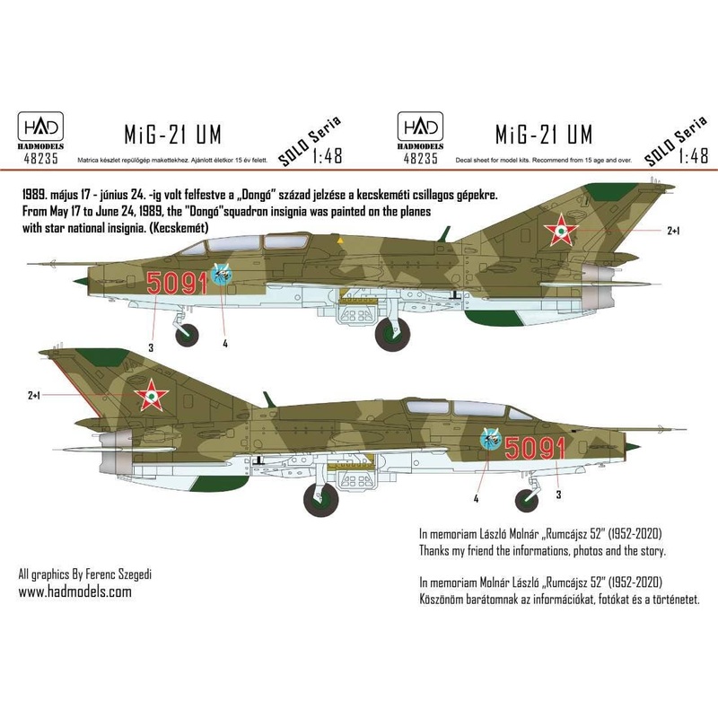1/48 MiG-21UM HUNAF 5091 Dongo Squadron