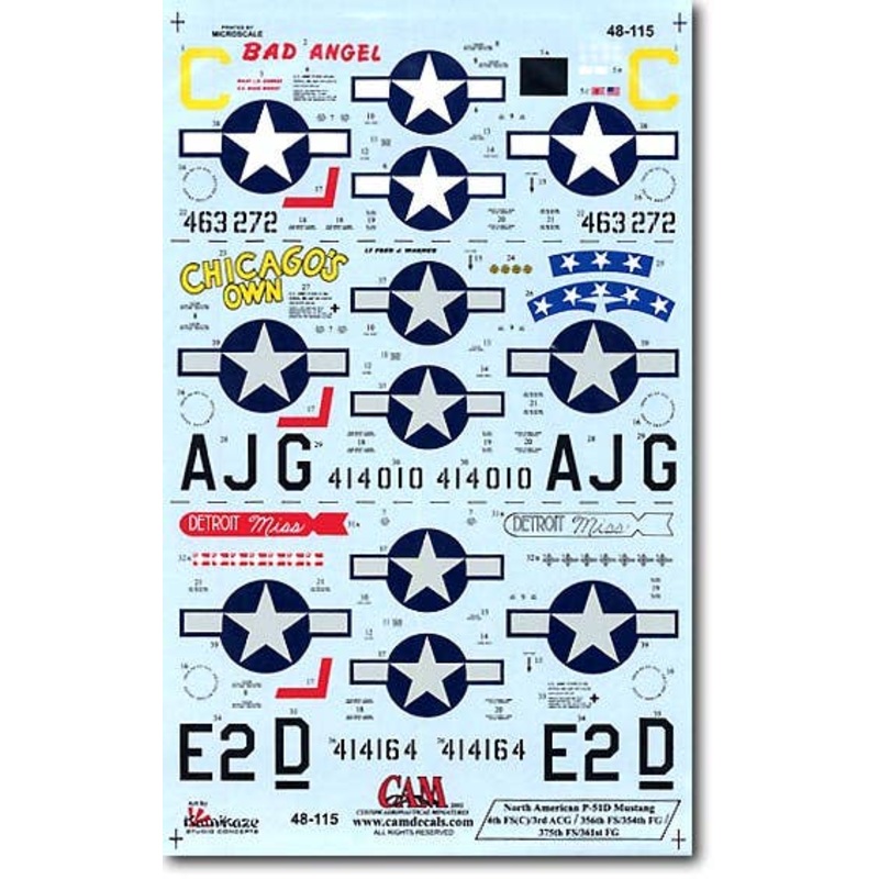 1/48 P-51D Mustang 4TH/356/357TH FS