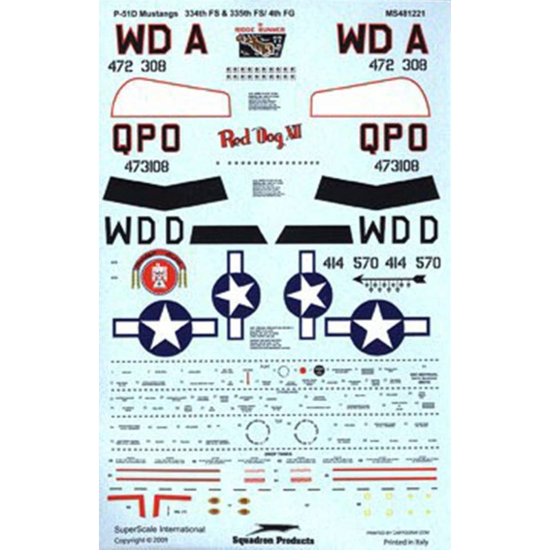 1/48 P-51D Mustang Aces 334 & 335FS/4FG
