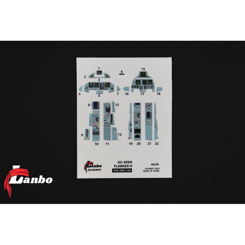 1/48 Su-30SM Flanker-H 3D interior decal