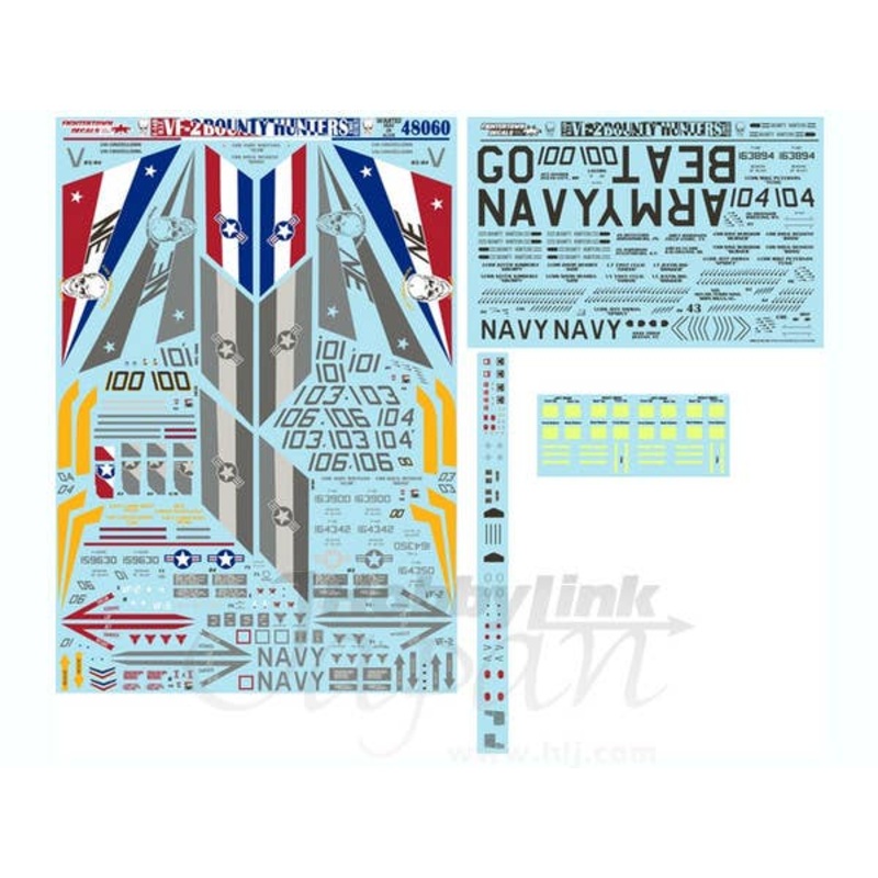 1/48 US.Navy F-14D Tomcat VF-2 Bounty Hunters Wanted Dead or Alive