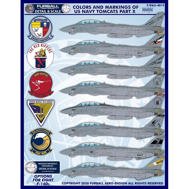 1/48 USN F-14 Tomcats Colors & Markings Part 10 F-14D