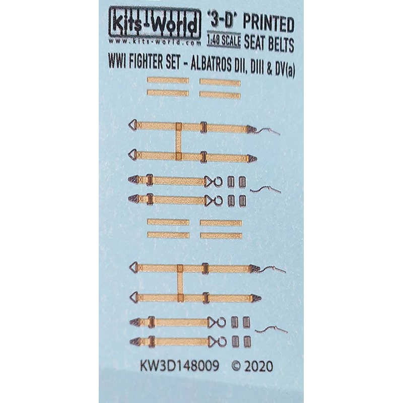 1/48 WW.I German Army Albatros D.II D.III D.V Seatbelt Detail Up 3D Decal