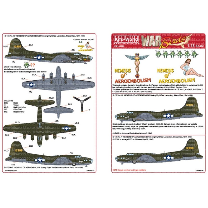 1/48 WW.II U.S. Forces B-17E Flying Fortress "Nemesis of Aeroembolism"