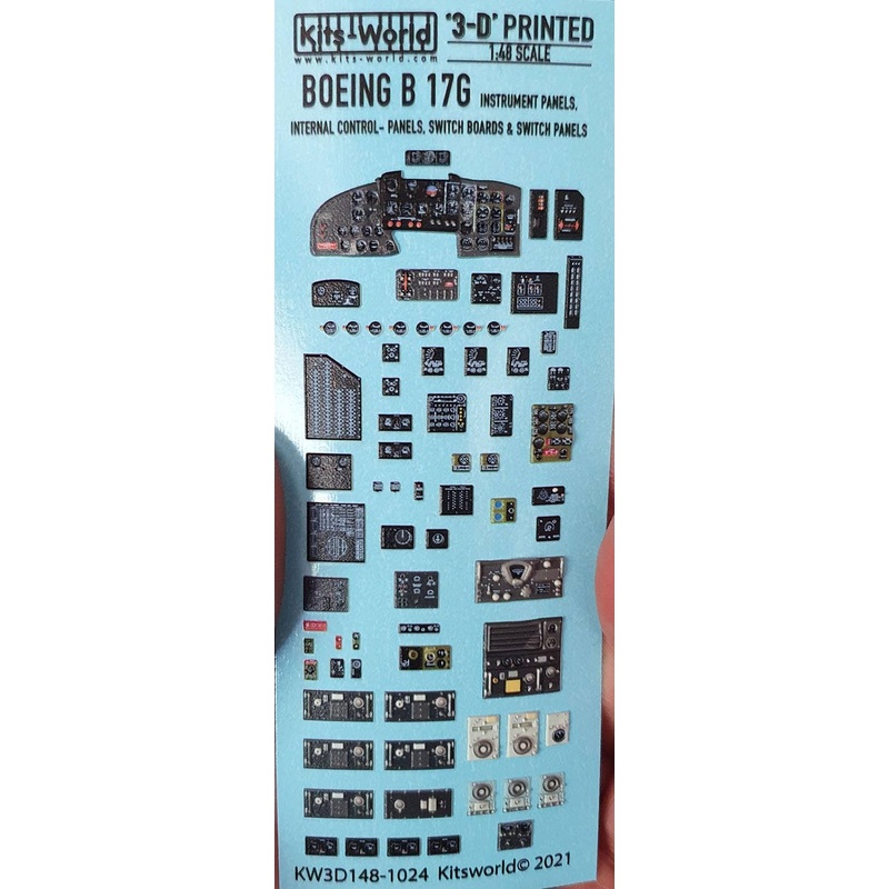 1/48 WW.II US Army Boeing B-17G Flying Fortress Instrument Panel Panel Detail Up 3D Decal
