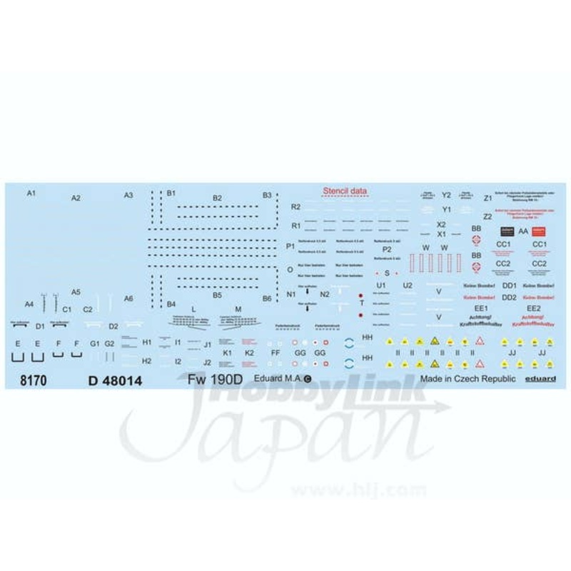 1/48 Fw 190D Stencils