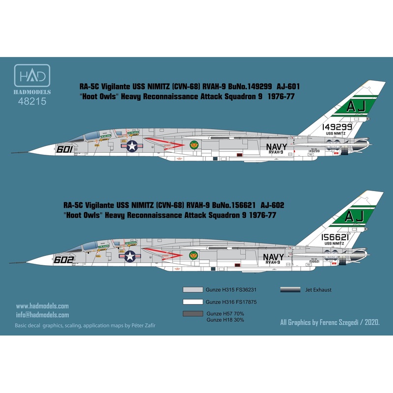 1/48 RA-5C Vigilante RVAH-9 USS Nimitz 1976-77