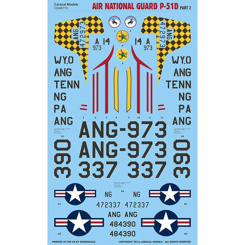 1/48 US Air Force P-51D Part 2 Decal
