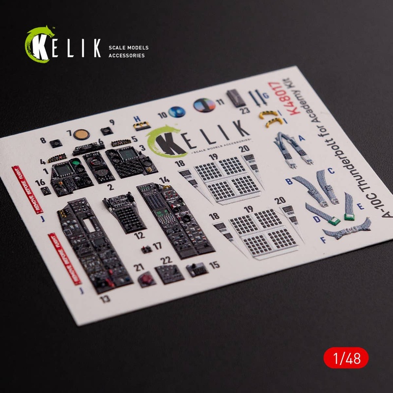1/48 A-10C  Thunderbolt   interior 3D decals for Academy kit