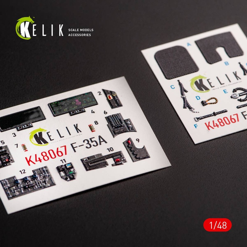 1/48 F-35A interior 3D decals for Tamiya kit