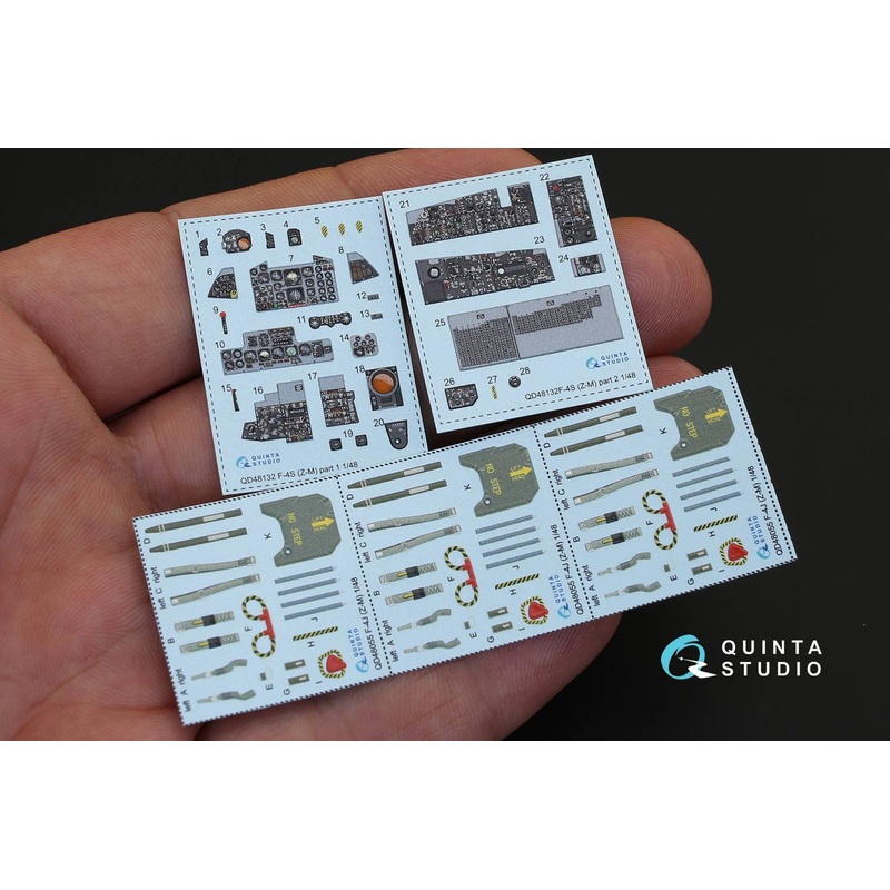 1/48 F-4S Interior 3D Decal for ZM SWS kit