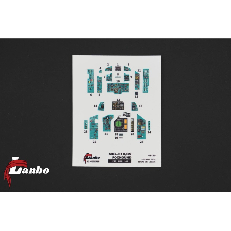 1/48 MIG-31B/BS 3D interior decal
