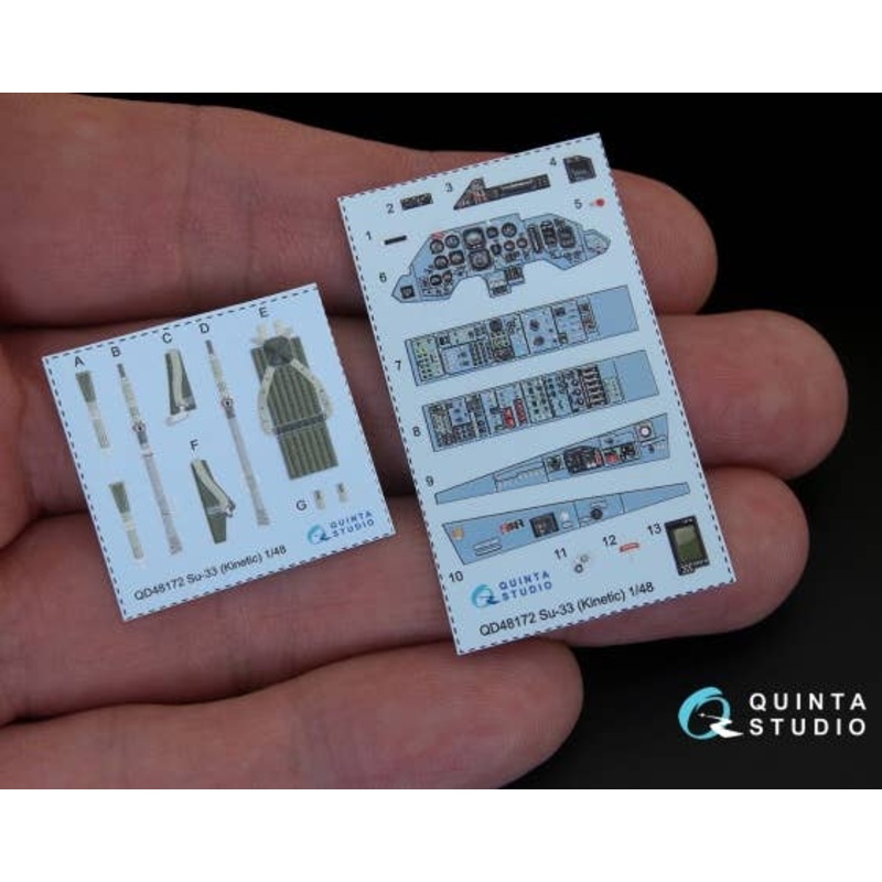 1/48 Su-33 Flanker-D Interior 3D Decal (For Kinetic Kit)