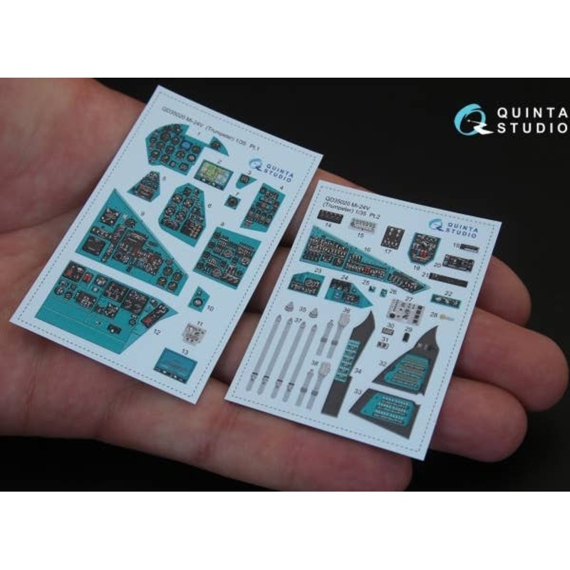 1/35 Mi-24V 3D-Printed & coloured Interior on decal paper for Trumpeter kit