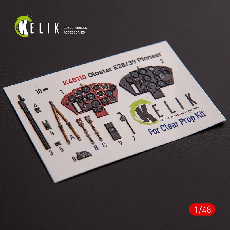 1/48 gloster E28/39 Pioneer - interior 3D decals for ClearProp kit