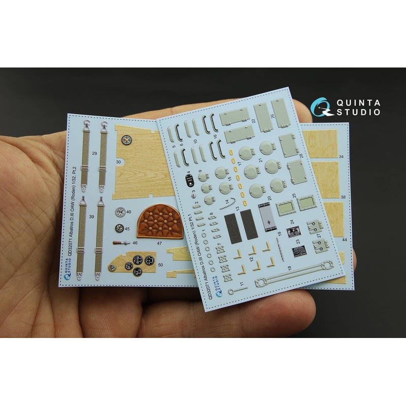 1/32 Albatros D.III OAW 3D-Printed & coloured Interior on decal paper for Roden kit