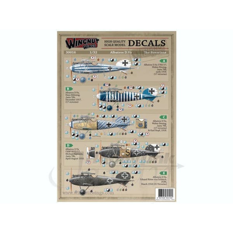1/32 Albatros D.Va The Bavarians Decals