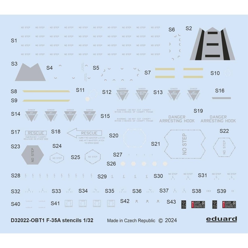 1/32 F-35A stencils (for ITALERI)