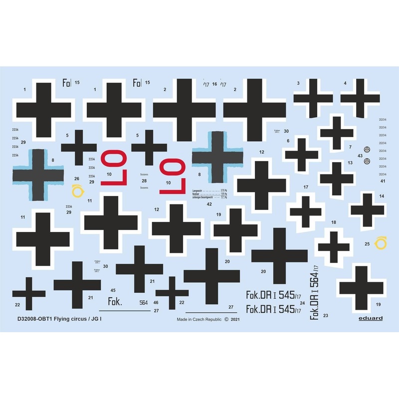 1/32 Flying Circus / JG I Decals (for Meng Model)
