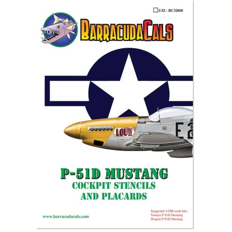 1/32 P-51D Mustang Cockpit Stencils and Placards