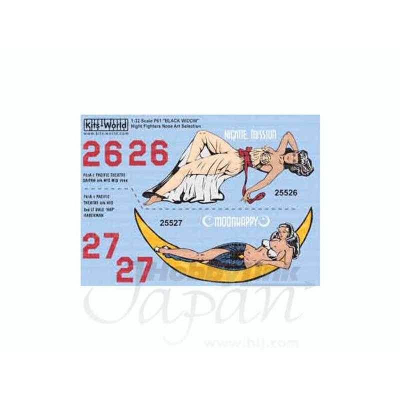 1/32 P-61 A-1 Black Widow Nightie Mission & Moonhappy