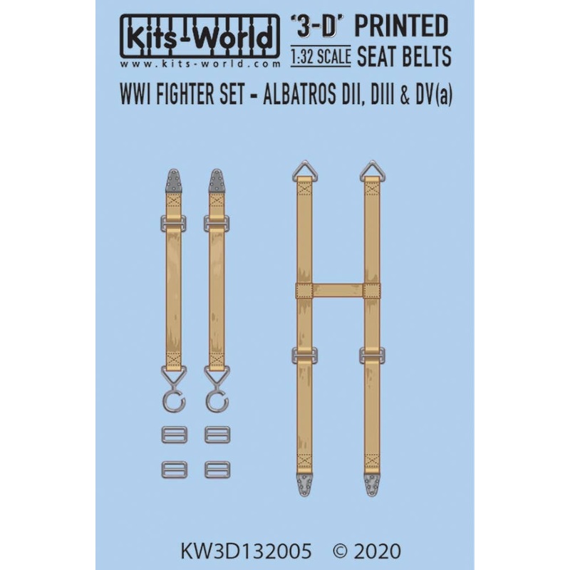 1/32 WW.I Albatross DII, DIII, DV(a) Seat Belt Set (3D Printed)