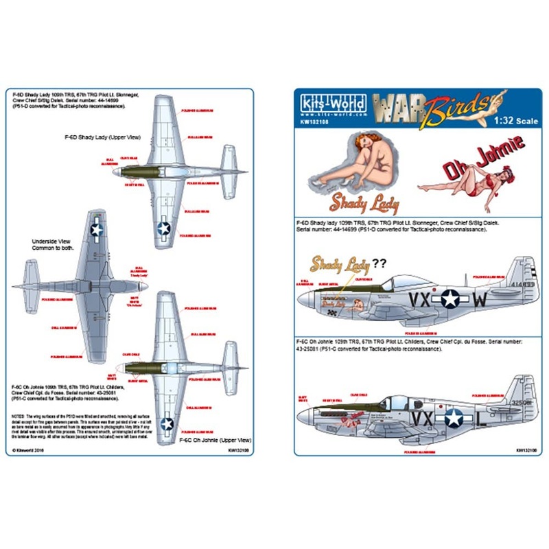 1/32 WW.II U.S. Forces F-6D Shady lady/F-6C Oh Johnie