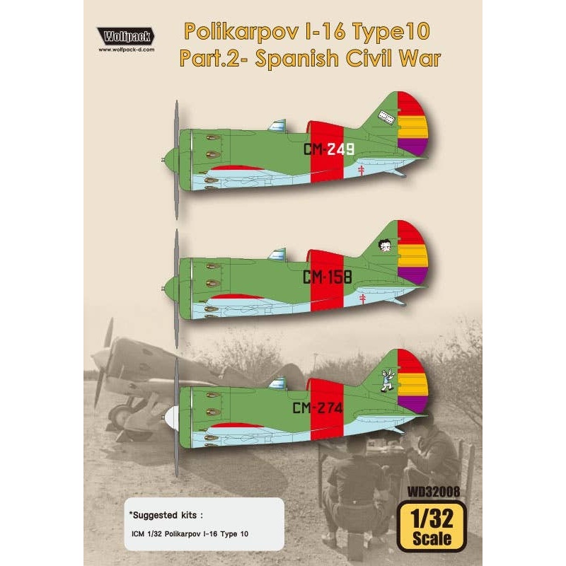 Polikarpov I-16 Part.2 Spanish Civil War (for ICM 1/32)