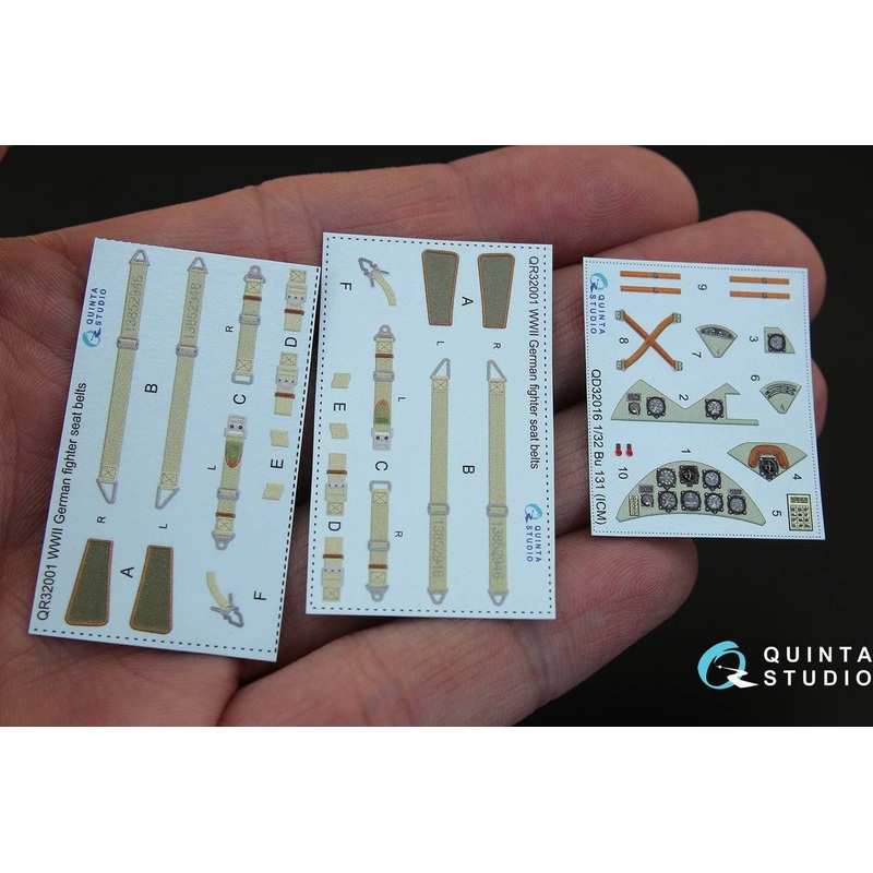 1/32 Bu 131 3D-Printed & coloured Interior on decal paper for ICM kit