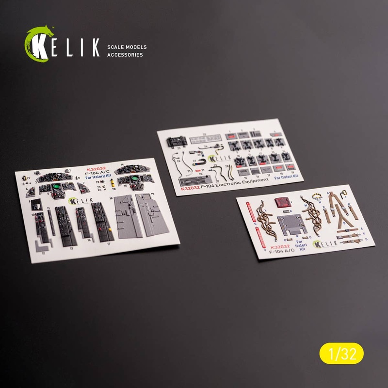 1/32 F-104 A/C - interior 3D decals for Italeri kit (for. Italeri)