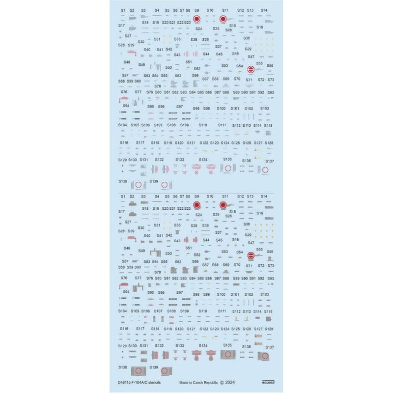 1/32 F-104A/C stencils Decal (for Kinetic)