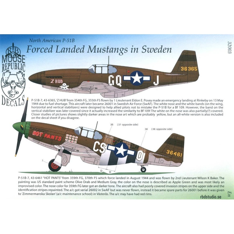 1/32 Force landed Mustangs in Sweden