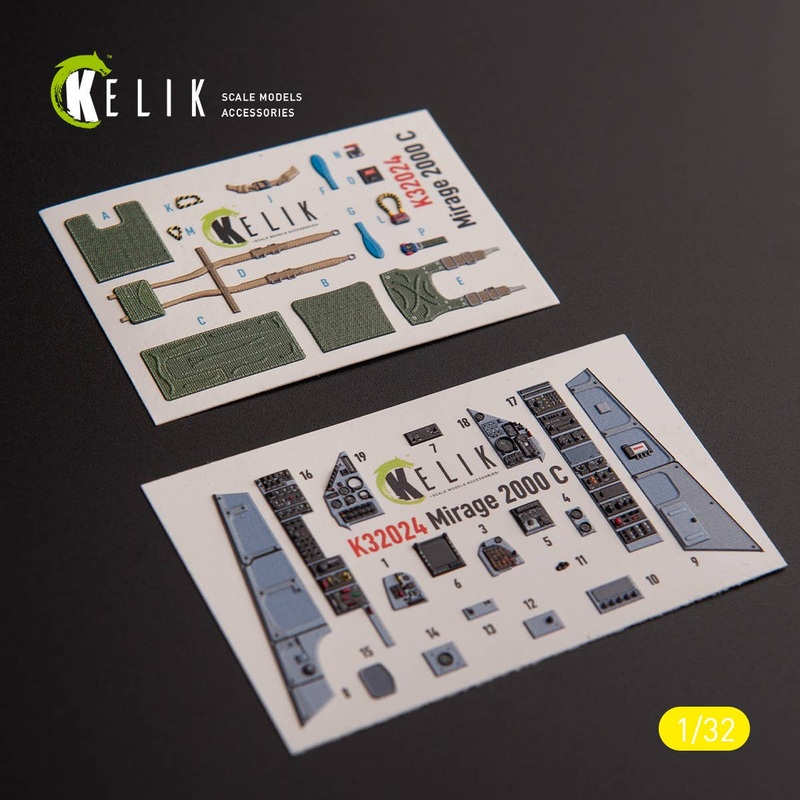 1/32 Mirage 2000C - interior 3D decals for Kitty Hawk/Zimi models kit