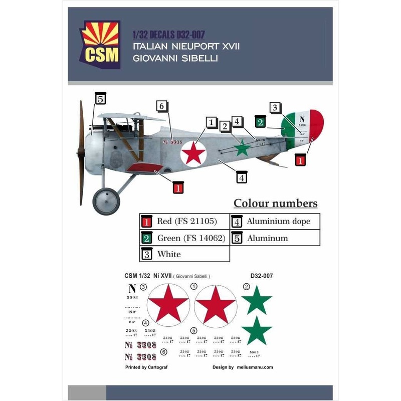 1/32 Nieuport XVII, Giovanni Sabelli Personnal Markings